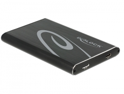 42586 Delock 2.5″ externt hölje för SATA HDD > SuperSpeed USB 10 Gbps (USB 3.1 Gen 2)