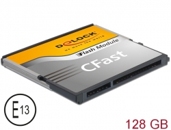 54703 Delock CFast-Card SATA 6 Gb/s 128 GB Typ MLC -40°C ~ +85°C