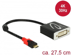 62728 Delock Adapter USB Type-C™ male > DVI female (DP Alt Mode) 4K 30 Hz