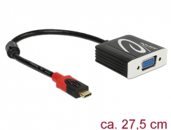 62726 Delock Προσαρμογέας USB Type-C™ αρσενικό > VGA θηλυκό (Λειτουργία DP)