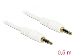 83439 Delock Cable Stereo Jack 3.5 mm 4 pin male > male  0.5 m