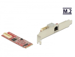 62751 Delock M.2 Adapter M.2 > 1 x RJ45 Gigabit LAN port (PCIe)