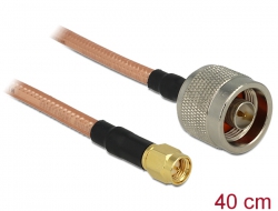 88896 Delock Antenna Cable N Plug > SMA Plug RG-142 400 mm low loss