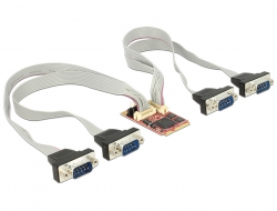 95250 Delock Modul MiniPCIe I/O PCIe full size 4 x Seriell RS-232/422/485  -40 °C ~ 85 °C