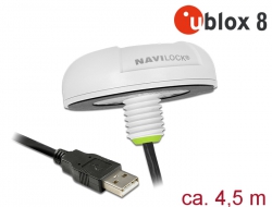 62780 Navilock NL-82022MU USB 2.0 Multi GNSS UDR Receiver u-blox NEO-M8U 4.5 m