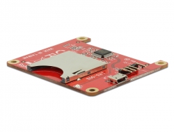 62840 Delock Μετατροπέας Raspberry Pi USB Micro-B θηλυκό / κεφαλίδα ακίδων USB > 1 x υποδοχή SDXC