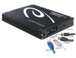 42566 Delock Externí skříň pro mSATA SSD s připojením na Multiport SuperSpeed USB 10 Gbps (USB 3.1 Gen 2)