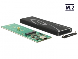 42574 Delock Εξωτερικό περίβλημα M.2 SSD 80 mm > SuperSpeed USB 10 Gbps (USB 3.1 Gen 2) USB Type-C™ θηλυκό