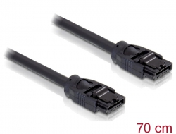 82783 Delock Cable SATA 6 Gb/s straight/straight round 70 cm