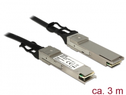 86256 Delock Cable Twinax QSFP+ male > QSFP+ male 3 m