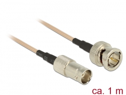 12490 Delock Antenna cable BNC plug > BNC jack RG-179 1 m