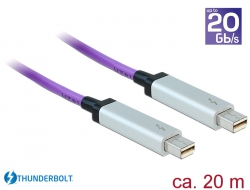 83607 Delock Cable Thunderbolt™ 2 optical male / male 20 m purple