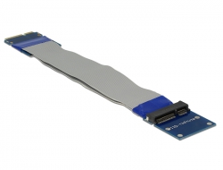 65837 Delock Verlängerung Mini PCI Express / mSATA Stecker > Slot Riser Karte mit flexiblem Kabel 13 cm