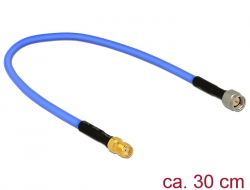 59542 Delock Antenna Cable SMA Plug > SMA Jack (RG-402 semi flexible, 30 cm) low loss