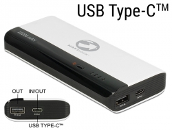 41502 Navilock Power Bank 10200 mAh 1 x USB Type-A samice, 1 x USB Type-C™ samice