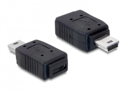 65155 Delock Adapter USB mini male to USB micro-A+B female