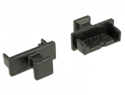 64036 Delock Staubschutz für SATA 7 Pin Stecker mit Griff 10 Stück schwarz 