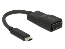 62796 Delock Adapter USB Type-C™ csatlakozódugóval > VGA csatlakozóhüvellyel (DP váltakozó mód)