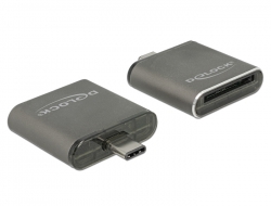 91498 Delock USB Type-C™ SDHC / SDXC Lector de tarjetas de ranura simple UHS-II / MMC