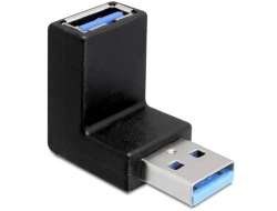 65339 Delock Adapter USB 3.0 Type-A male > Type-A female angled 90° vertical