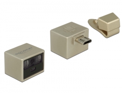 90281 Delock Micro USB vonalkódolvasó 1D, Androidhoz - Vonal szkenner