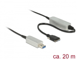 83724 Delock Aktives Optisches Kabel USB 3.0-A Stecker > USB 3.0 Micro-B Stecker 20 m
