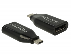 62977 Delock Adapter USB Type-C™ csatlakozódugóval > DisplayPort csatlakozóhüvellyel (DP váltakozó mód) 4K 60 Hz