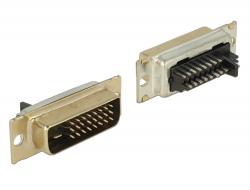 65883 Delock Connector DVI 24+1 male soldering version