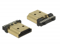 65886 Delock Konektor HDMI-A samec pájení na