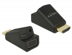 65895 Delock Adaptor HDMI-A tată > VGA mamă cu Audio