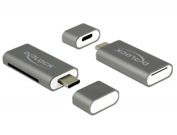 91742 Delock  USB Type-C™ SDXC / MMC + Micro SD 2 Slot Card Reader 