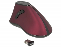 12528 Delock Mouse verticale ottico ergonomico a 5 tasti wireless a 2,4 GHz