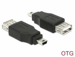 65399 Delock Adapter USB mini male > USB 2.0-A female OTG