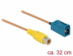 89652 Delock Cable FAKRA Z hembra > RCA hembra RG-179 32 cm