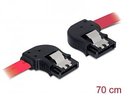 82612 Delock Cable SATA 70cm  left/right metal red