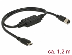 62941 Navilock Anschlusskabel M8 Buchse Seriell wasserdicht > Micro USB OTG Stecker 1,2 m