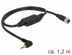62893 Navilock Connection Cable M8 female serial waterproof > 2.5 mm 3 pin stereo jack male 90° TTL (5 V) 1.2 m 