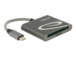 91744 Delock USB Type-C™ kártyaolvasó Compact Flash vagy Micro SD memóriakártyákhoz