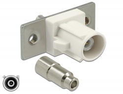 89817 Delock FAKRA B plug spring pin for soldering 2 prepunched holes