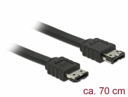 85639 Delock Cable eSATA 3 Gb/s receptacle > eSATA receptacle 70 cm black