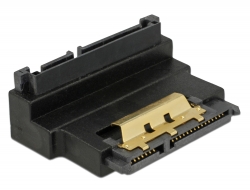 63944 Delock Adapter SATA 22 Pin Buchse mit Einrastfunktion zu Stecker - gewinkelt oben