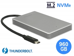 54061 Delock Thunderbolt™ 3 Külső Hordozható 960 GB-os SSD M.2 PCIe NVMe