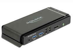 11467 Delock DisplayPort 1.2 KVM Switch 4K 60 Hz s USB 3.0-om i audioulazom