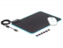 12554 Delock Mouse Pad USB 350 x 260 x 260 x 3 mm con illuminazione RGB