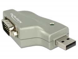 63916  Adaptateur USB 2.0 Type-A > 1 x RS-232 DB9 Série coudé à 110°