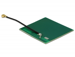 86253 Delock WLAN 802.11 b/g/n Antenne I-PEX Inc., MHF® I Stecker 30 x 30 mm 2 dBi 5 cm PCB intern Klebemontage