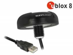 62779 Navilock Odbiornik Multi GNSS UDR NL-82004U USB 2.0, oparty na układzie u-blox NEO-M8U, 4,5 m