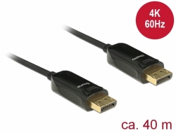 85522 Delock Cablu optic activ DisplayPort 1.2 tată > DisplayPort tată 4K 60 Hz 40 m