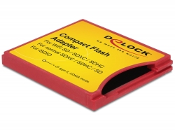 62542 Delock Adaptor compact Flash pentru carduri de memorie iSDIO (SD WiFi), SDHC, SDXC