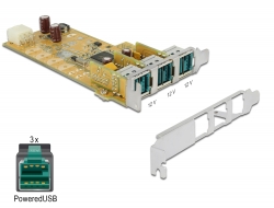 89656 Delock PoweredUSB PCI Express x1 Karte > 3 x 12 V